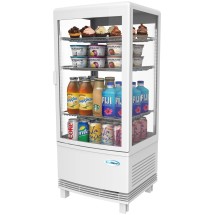 Koolmore CDCU-3C-WH 17" Countertop Glass Sided Display Refrigerator in White