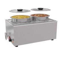 Koolmore CFW-4T Electric Countertop Food Warmer with Two Inset Pots and Faucet 8 Qt.