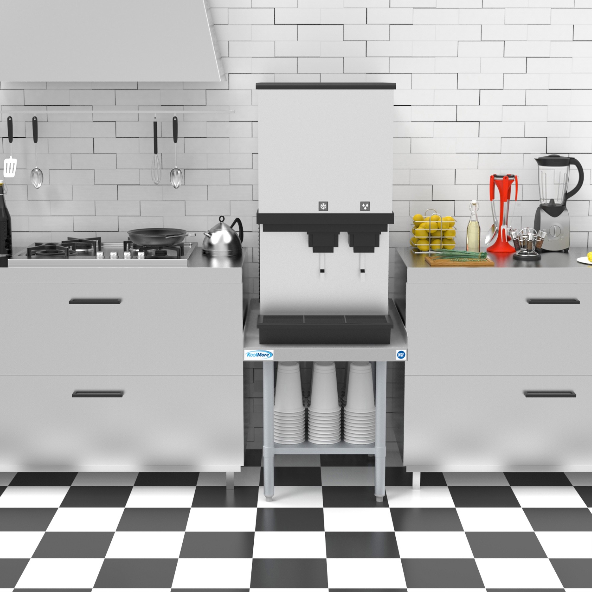 Koolmore EQT-163024 30" x 24" Stainless Steel Equipment Stand with Galvanized Undershelf