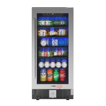 Koolmore KM-BIR3C-GD 15&quot; One Section Glass Door Undercounter Refrigerator