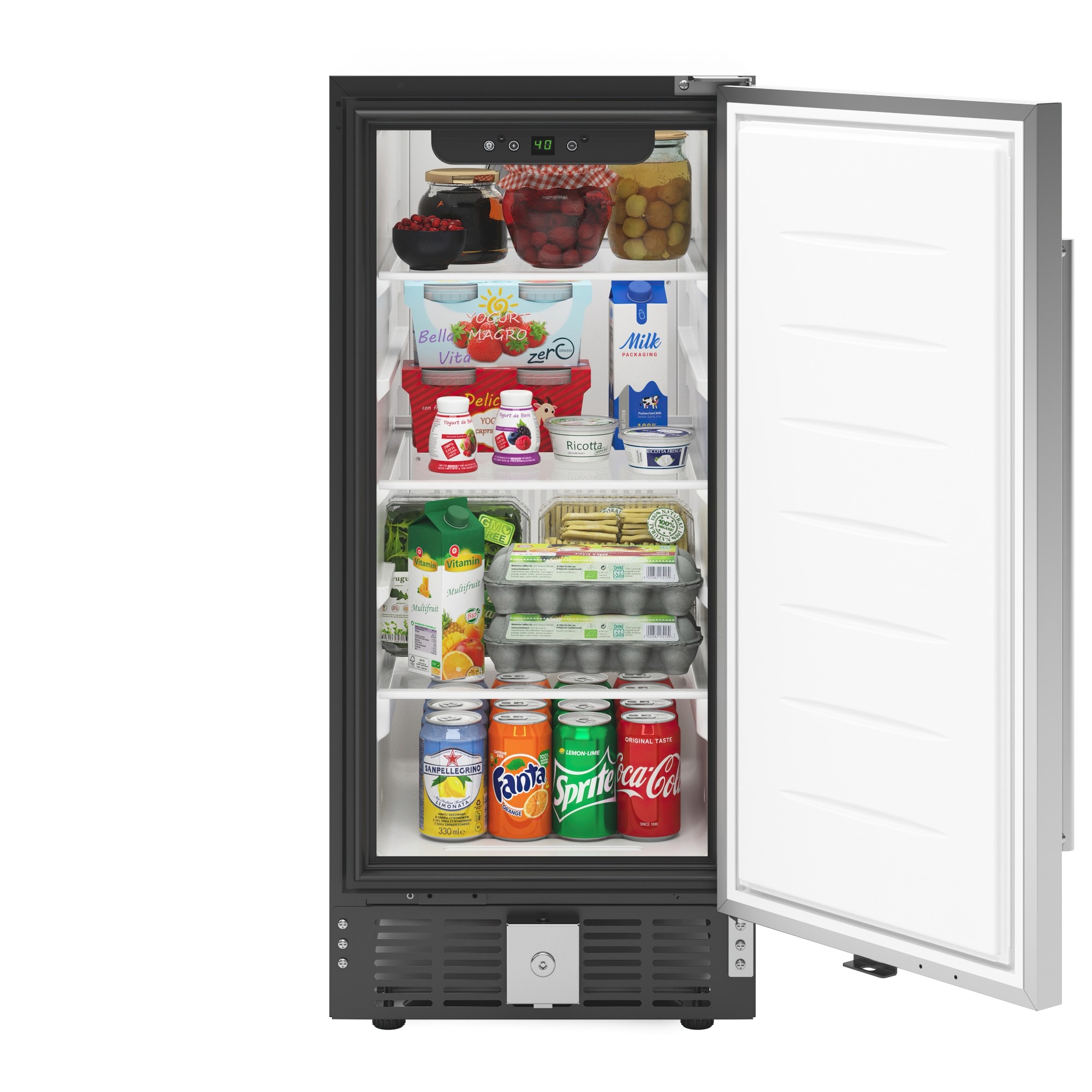 Koolmore KM-BIR3C-SS 15" One Section Solid Door Undercounter  Refrigerator
