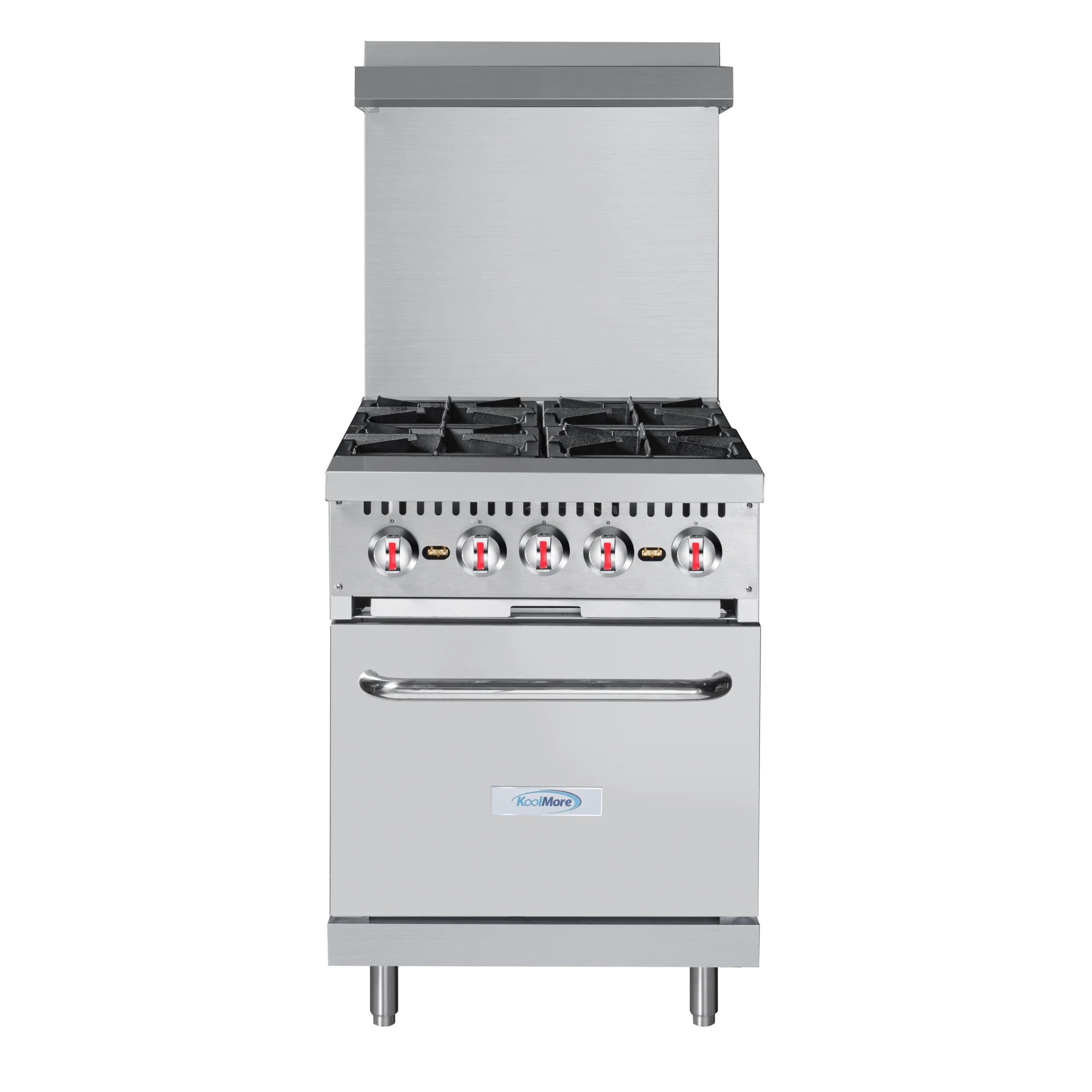 Koolmore KM-CR24-LP 24" 4 Burner Commercial Liquid Propane Range with Oven