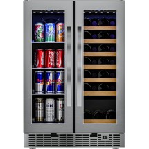 Koolmore KM-CWB1830-SS 24&quot; Dual Zone Wine and Beverage Refrigerator