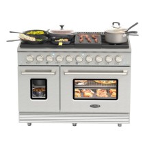 Koolmore KM-FR48GL-SS 48" Dual Gas Range with 8 Burners, Griddle, Grill and (2) Convection Ovens