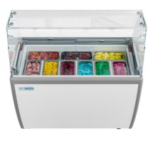 Koolmore KM-GDC-49SD-FG 50" Gelato Dipping Cabinet Display Freezer with Sneeze Guard