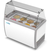 Koolmore KM-ICD-49SD-FG 50" Ice Cream Dipping Display Cabinet with Sneeze Guard