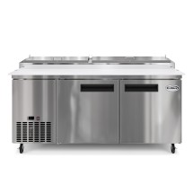 Koolmore KM-RPPS-2DSS 71" Two Door Refrigerated Pizza Prep Table