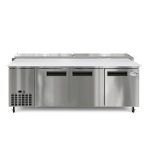 Koolmore KM-RPPS-3DSS 92&quot; Three Door Refrigerated Pizza Prep Table