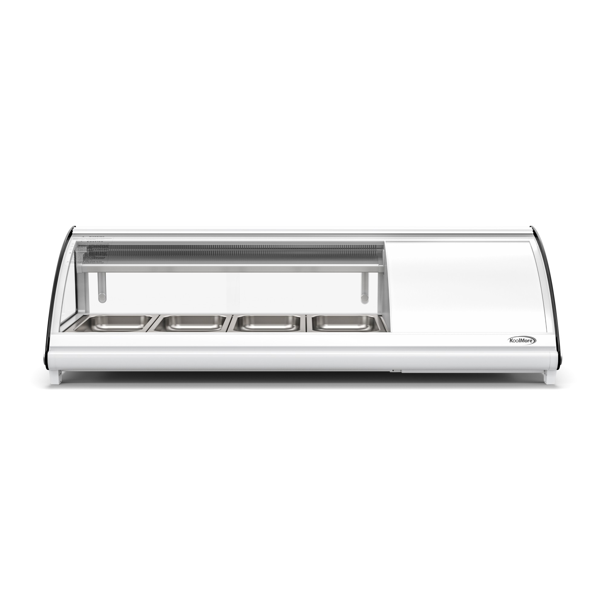 Koolmore KM-SR46-WH 46" White Curved Glass Refrigerated Sushi Display Case