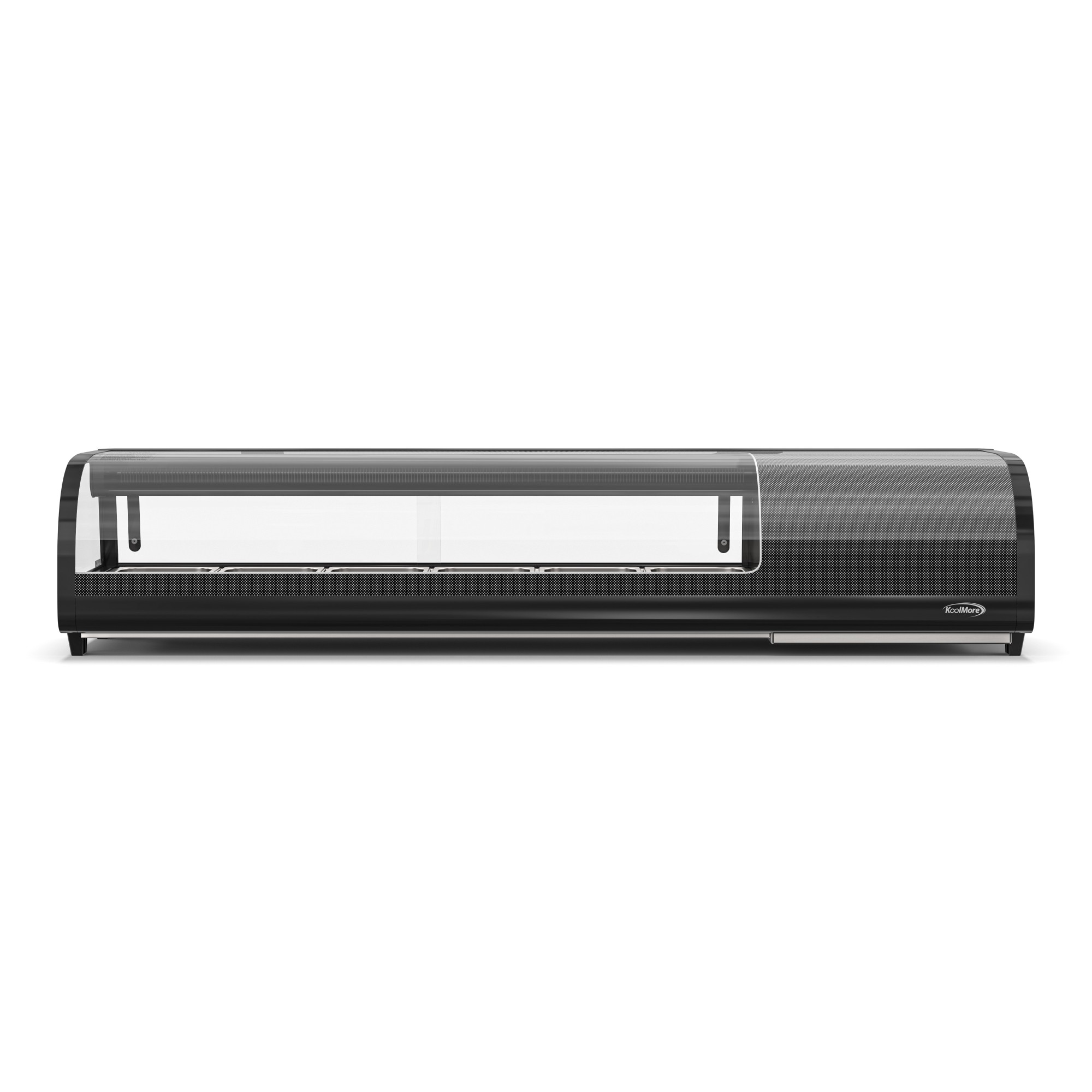 Koolmore KM-SR60-BK 60" Black Curved Glass Refrigerated Sushi Display Case