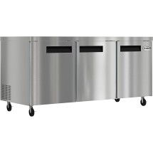 Koolmore KM-UCR-3DSS 72&quot; Three Door Stainless Steel Undercounter Refrigerator