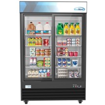 Koolmore MDR-2D-GSLD 53" Two Glass Door Merchandiser Refrigerator in Black