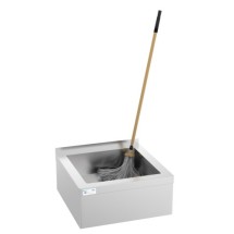 Koolmore MPS-2424133 One Compartment Floor Mop Sink 24"L X 24"D X 13"H Overall