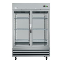 Koolmore RIF-2D-GD 54&quot; Two Glass Door Reach In Freezer