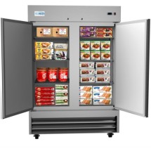 Koolmore RIF-2D-SS 54" Two Solid Door Reach-In Freezer