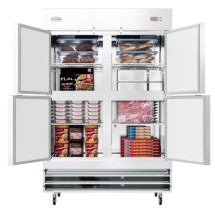 Koolmore RIF-2D-SSHD 54" Two-Section Half Door Reach-In Freezer