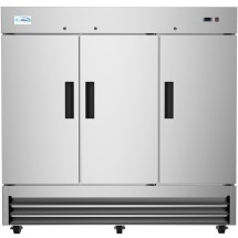 Koolmore RIF-3D-SS 82" Three Solid Door Reach-In Freezer