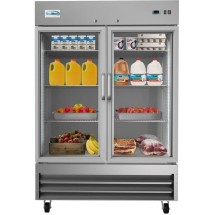 Koolmore RIR-2D-GD 54&quot; Two Glass Door Reach In Refrigerator