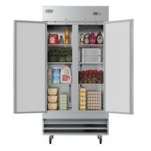 Koolmore RIR-2D-SS 54" Two Solid Door Reach In Refrigerator