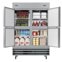 Koolmore RIR-2D-SSHD 54" Two Section Half Door Reach In Refrigerator