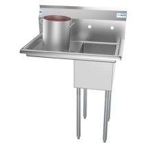 Koolmore SA121610-16L3 31&quot; One Compartment Stainless Steel Sink with Left Drainboard