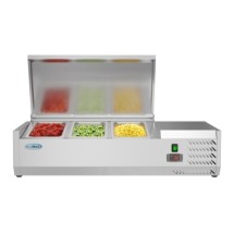Koolmore SCDC-3P-SG 40&quot; Three Pan Countertop Refrigerated Prep Station