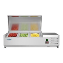 Koolmore SCDC-3P-SG 40" Three Pan Countertop Refrigerated Prep Station