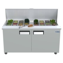 Koolmore SPTR-2D-15C-LT 60&quot; Two Door Mega Top Salad / Sandwich Prep Table