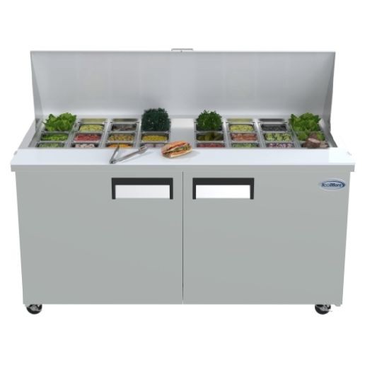 Koolmore SPTR-2D-15C-LT 60" Two Door Mega Top Salad / Sandwich Prep Table