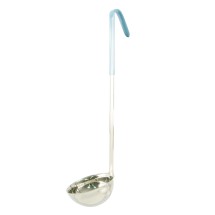 CAC China SSLD-60TL One-Piece Stainless Steel Ladle with Teal Handle 6 oz.