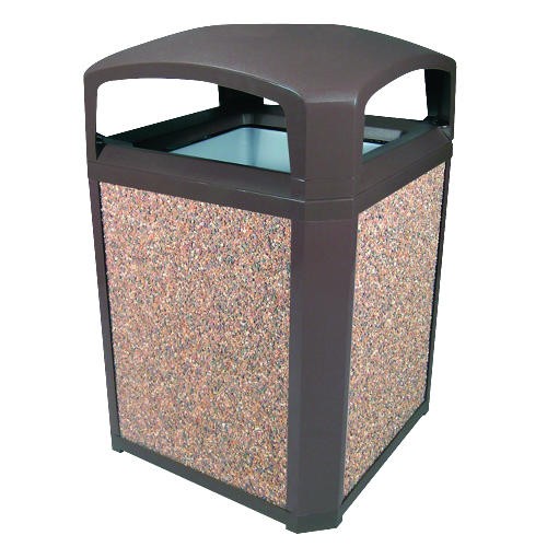 Landmark Series Classic Dome Top Container, 35 Gallon, Sable