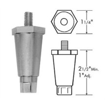 Franklin Machine Products  119-1012 2-1/2" Gray Thermoplastic Leg