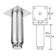 Franklin Machine Products  119-1085 Stainless Steel Leg with Removable Mounting Plate