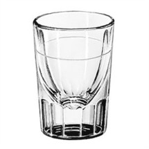 Libbey Glass 5127/S0710 Fluted 1-1/2 oz. Whiskey Shot Glass Lined at 3/4 oz.
