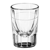 Libbey Glass 5126/A0007 Fluted 2 oz. Whiskey Shot Glass Lined at 1 oz.