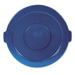 Round Flat Top Lid for 32 Gallon Brute Containers, Blue