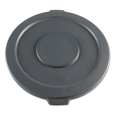 Boardwalk Round Flat-Top Plastic Lid for 32 Gallon Gray Waste Receptacle