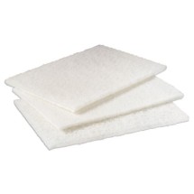 Light Duty Cleansing Pad, 6" x 9", White, 20/Pack, 3 Packs/Carton
