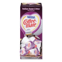 Liquid Coffee Creamer, Italian Sweet Creme, 0.38 oz Mini Cups, 50/Box