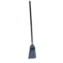 Lobby Pro Synthetic-Fill Broom, 37 1/2&quot; Height, Black
