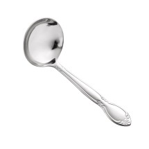 CAC China 3023-36 Stainless Steel Louvre Ladle, Extra Heavy Weight 18/0, 1 oz., 7&quot; - 1 dozen