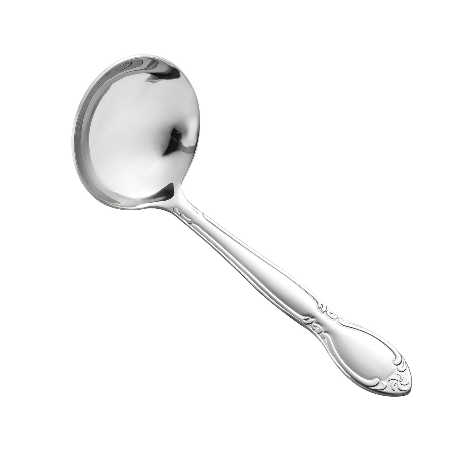 CAC China 3023-36 Stainless Steel Louvre Ladle, Extra Heavy Weight 18/0, 1 oz., 7" - 1 dozen
