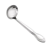 CAC China 3023-37 Louvre Ladle, Extra Heavy Weight 18/0, 2 oz., 9-1/4&quot; 