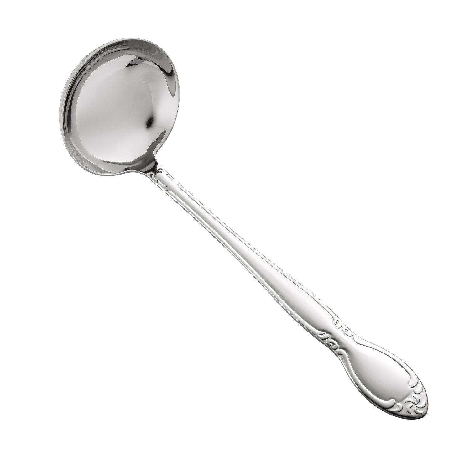CAC China 3023-38 Louvre Ladle, Extra Heavy Weight 18/0, 4 oz., 11-1/2"