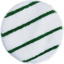 Low Profile Carpet Bonnet, 17&quot;, White with Green Strip