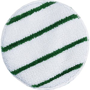 Low Profile Carpet Bonnet, 17", White with Green Strip
