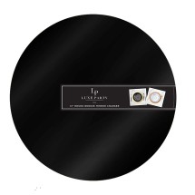 Luxe Party Black Round Lightweight Mirror Charger Plate 13&quot;