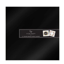 Luxe Party Black Square Lightweight Mirror Charger Plate 12"