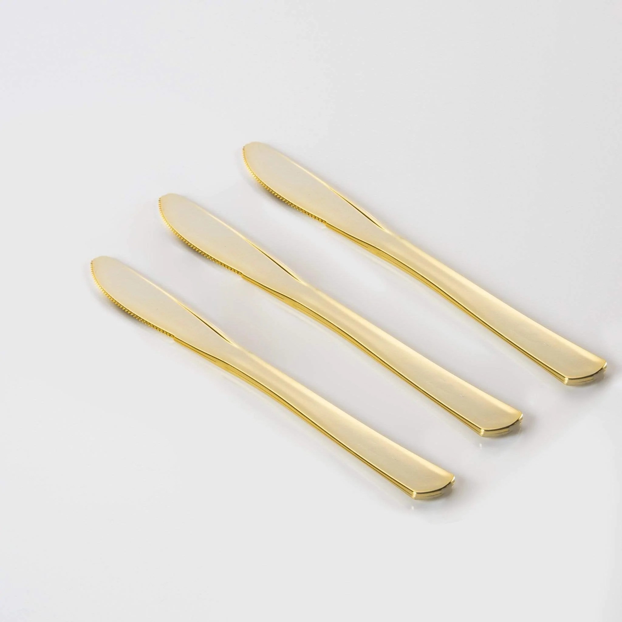 Luxe Party Classic Design Gold Plastic Knives - 20 pcs
