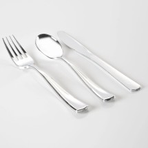 Luxe Party Classic Design Silver Cutlery Set - 140 pcs